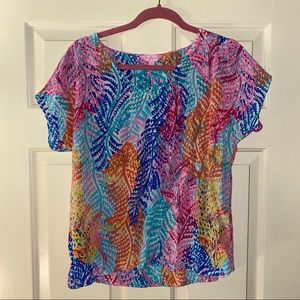 Lilly Pulitzer Coral Pattern Shirt Size Small